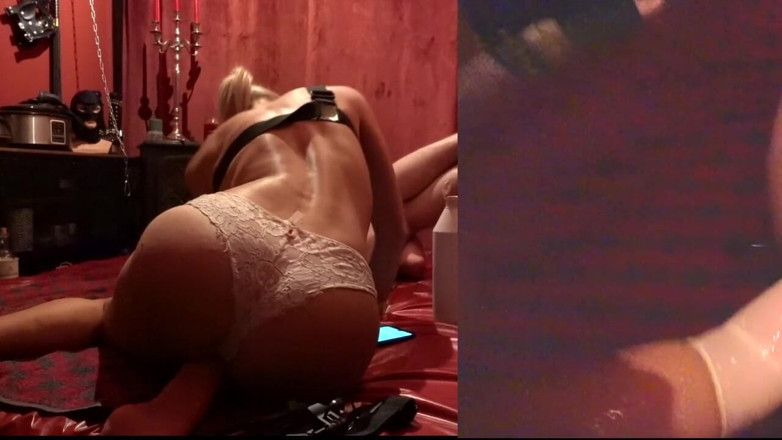 FISTINGQUEEN: 하드코어 애널 딥 피스팅 POV 분할 화면 Adelina와 주먹 친구