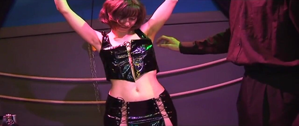 Lucky Cooch: Bound Brunette Babe Stretched Wide with Dripping Toys
