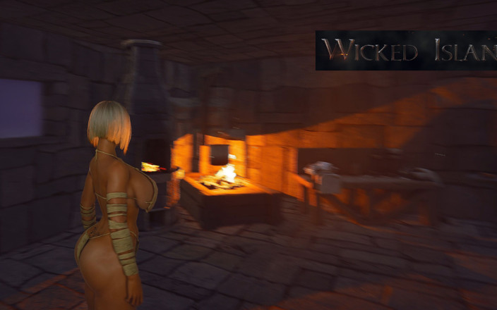 Adult Games by Andrae: Ep8: Armor Bench a Firepit Cauldron - Wicked Island Stone House...