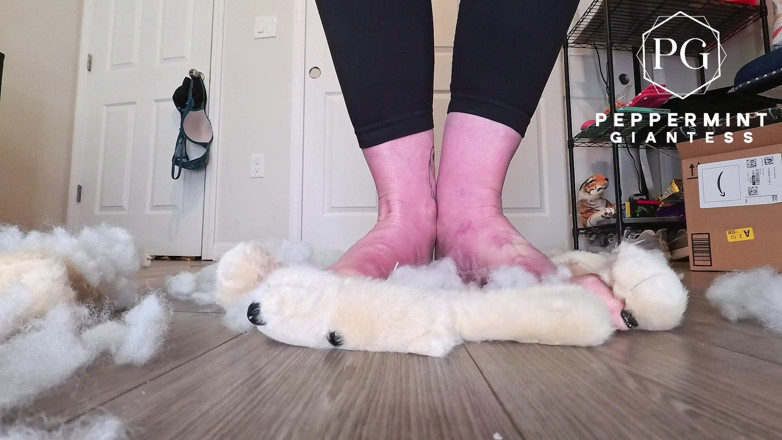 Peppermint Giantess: 67 Große Riesin, barfuß, plushie crush: Größe 16 Zehen reißen auf &amp;...