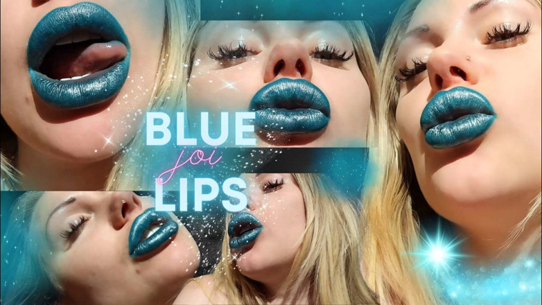 Goddess Misha Goldy: La magie de mes lèvres bleues brillantes ! ASMR COACHING MASTURBATOIRE !