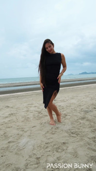 Sexy Tight Black Dress and Beauty Chill