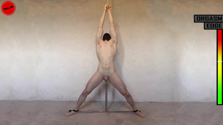 Tommy_1995: Gebundener hetero-typ, edging t-bar-analsonde, vibrator und grausame verweigerung