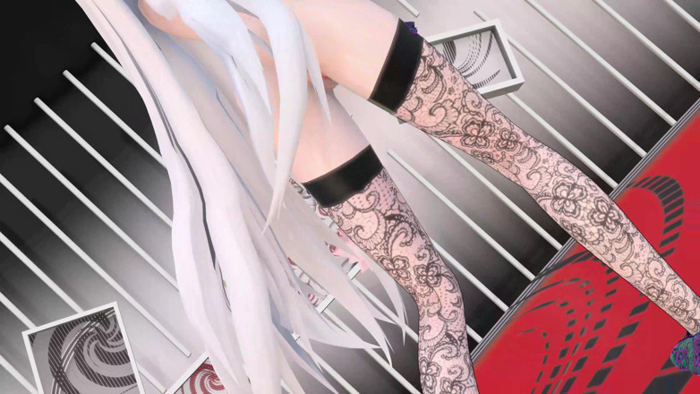 Smixix: Yowane Haku uitkleden dans sexy lingerie Hentai stickysticky lied mmd 3D...
