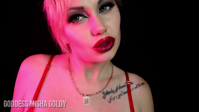 Goddess Misha Goldy: Antrenament pentru dependența de buze! Devino complet spălat pe creier!...