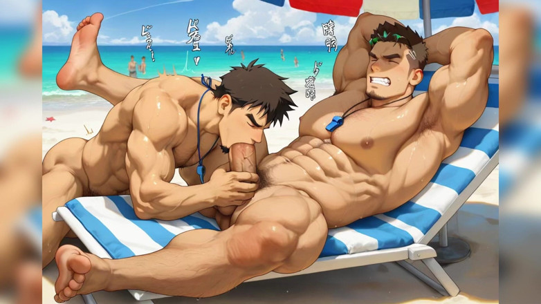 Bosss: Gay sepong kontol di pantai