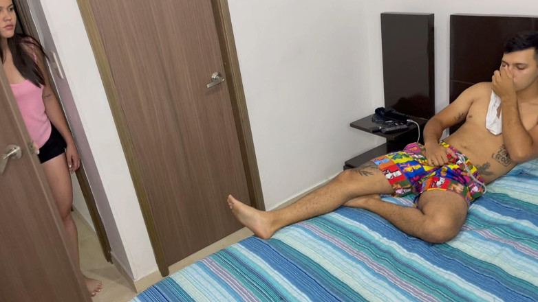 kathalina bronw: My Shy Stepsister Catches Me Masturbating with Her Underwear and...