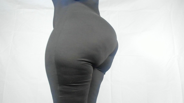 AnalEbony: Dicker arsch, stunde, glasform in jump-suite...
