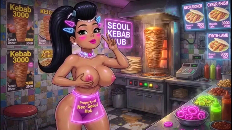 Hot girl dancing: Awek kartun lucu bertelanjang atas, Ai Animation