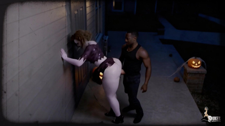 Dukes Hardcore Honeys: PAWG Zombie menerima kote hitam besar gaya doggy ganas