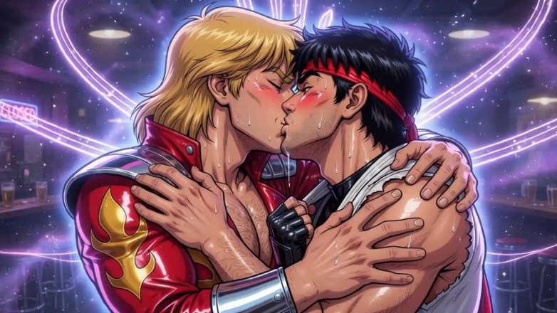 Erotic Man: Ken och Ryu Gör ut (ai)