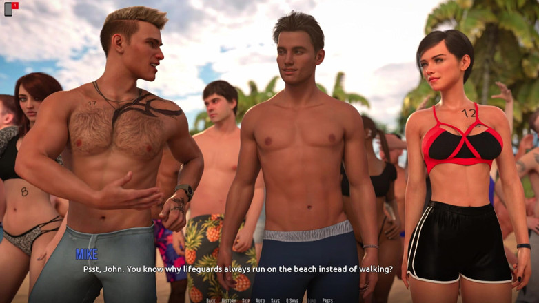 3D Cartoon Porn: Dominos Beach 18: Tryouts Rundor 1-2 (sfw)