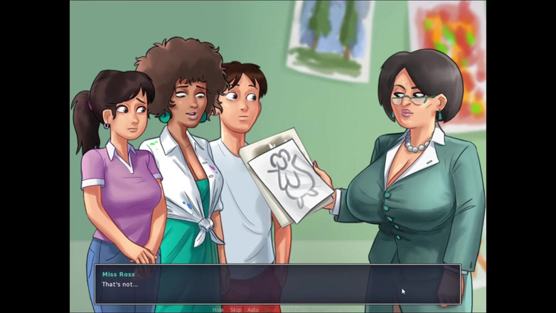 LewdArcade: Літня сага, колекція анімації Міс Росс [частина 33] Гра в оголену секс-гру [18+] Гра для дорослих