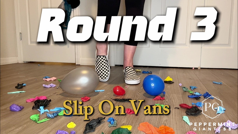 Peppermint Giantess: Va-t-il éclater ! Pieds géants vs ballons pieds nus, sandales, anéantissement de...