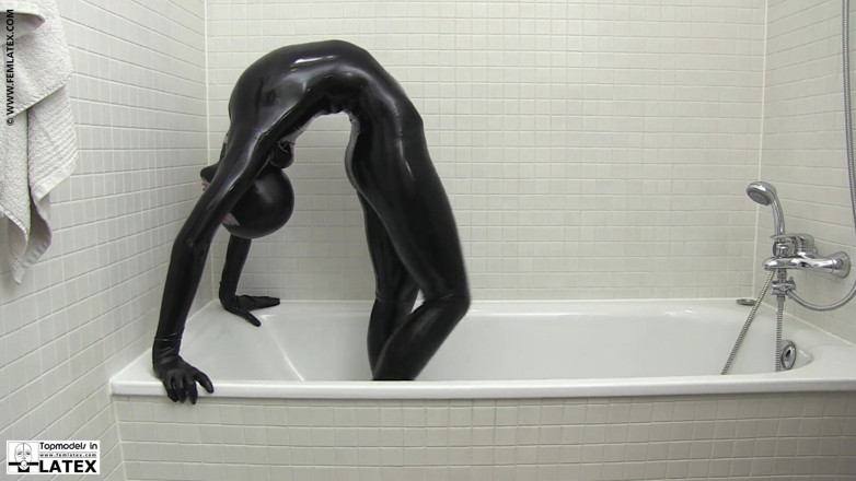 Fem Latex: Catsuit toàn thân tắm