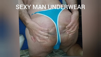 Davidandrexxx: Sexy perizoma blu e sborra