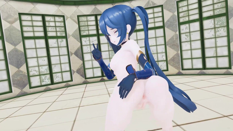 Smixix: Mona Genshin impact Hentai naaktdans mmd 3D - blauwe haarkleur bewerken Smixix