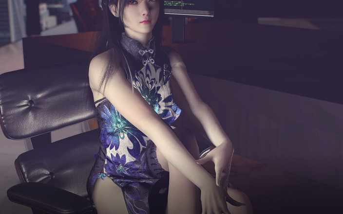 MikuMotion: Une danse coréenne avec des cordes cheongsam élégantes aux longues jambes...