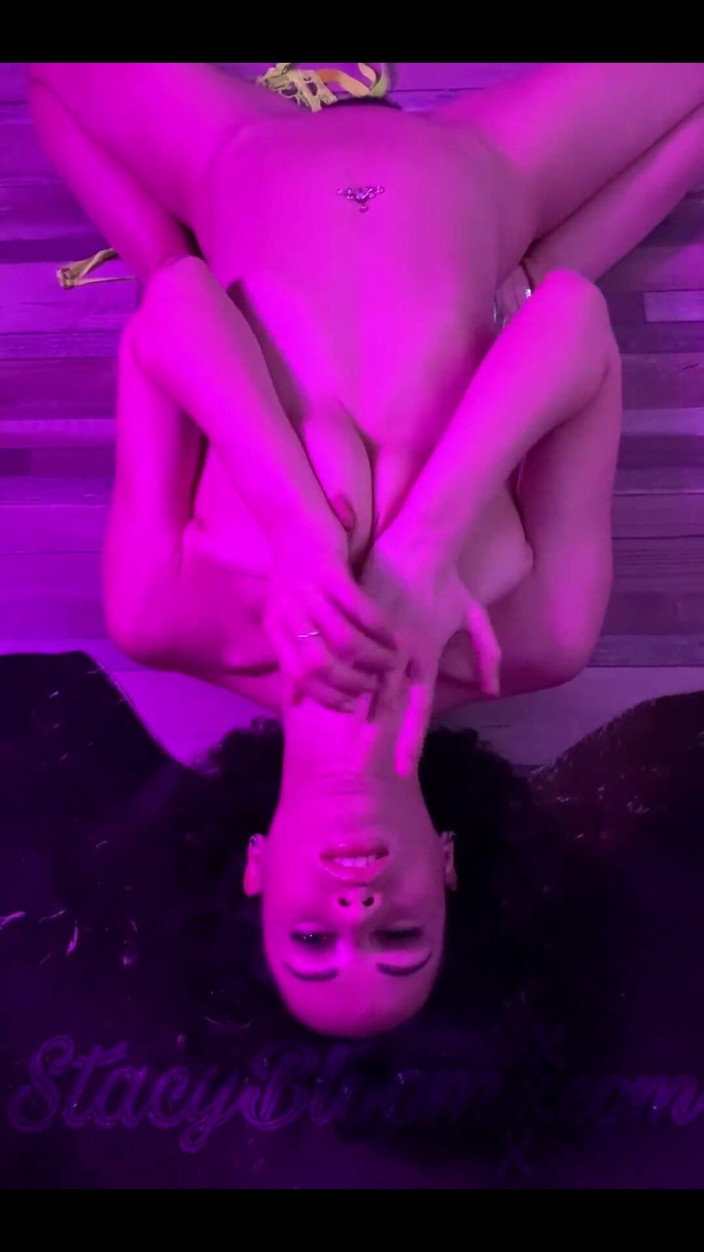 Stacy Bloom: Hot Girl Passionate Striptease and Fingering - Sensual Solo