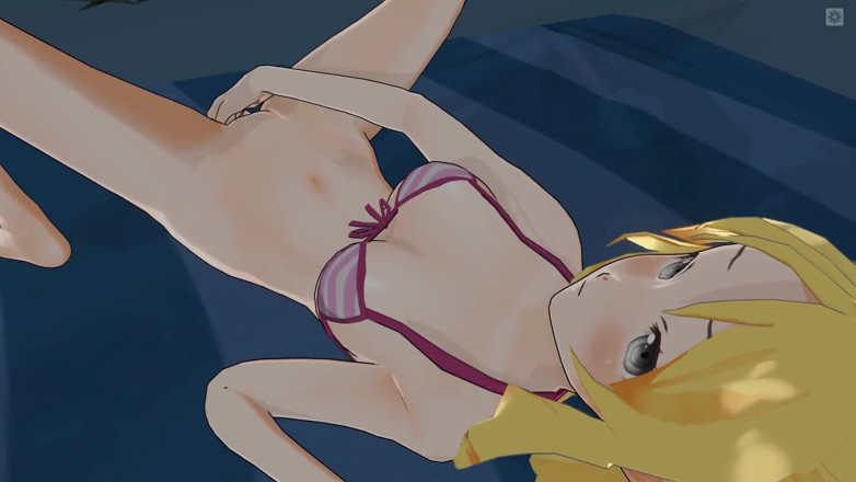 H3DC: 3D Hentai Yamada Elf masturbiert am Nachtstrand bis zum orgasmus