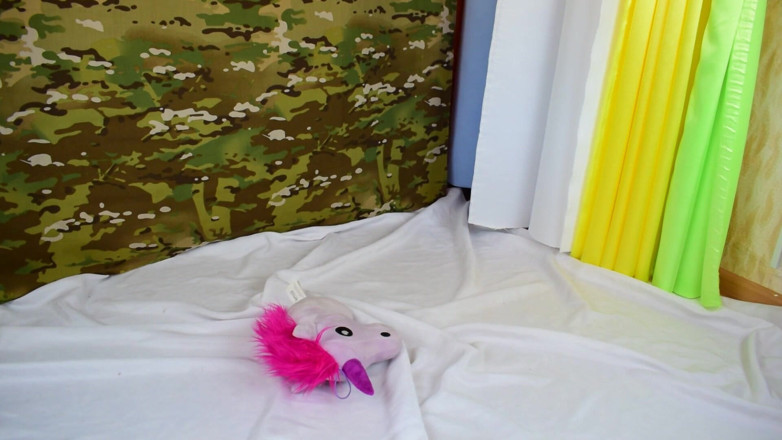 Risky Hairy Couple: Toy Crush fetiche. I Just Walking on the Toy Imagine...
