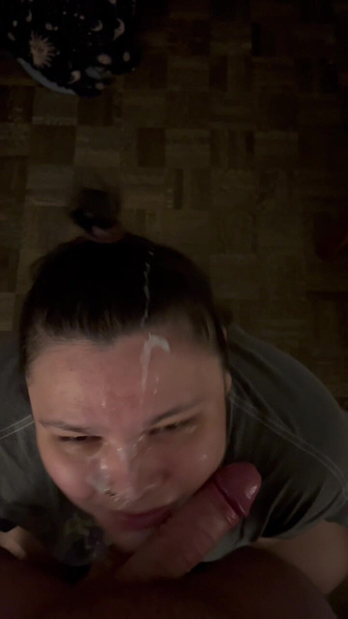 MyPrejacBoyfriend: Blowjob amatur buatan sendiri dan pancutan muka tanpa solek