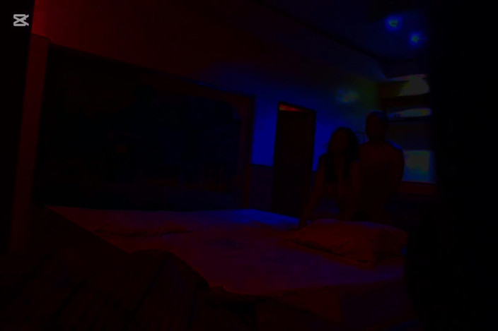 Afrocouple: Follada duro en motel con luz roja parte 3