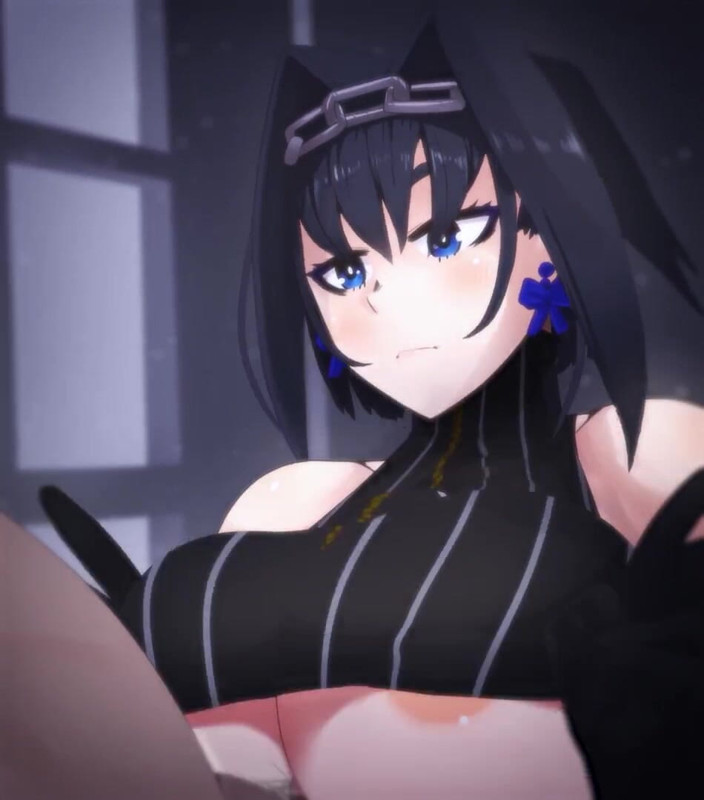Velvixian_2D: Kronii 옷을 입은 젖탱이