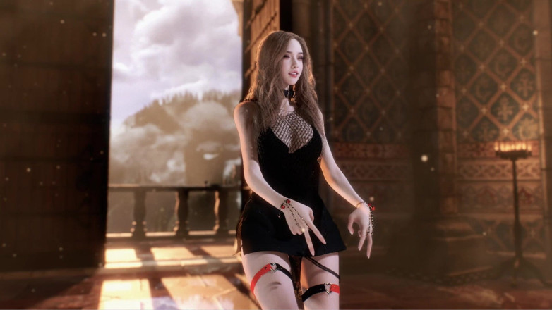 Anime strip club: 3D nová striptérka Amma se sexy podpatky tančí pro tebe