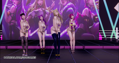 3D-Hentai Games: Girls day - Něco nahý tanec Ahri, Akali, Evelynn, Kaisa 3D necenzurovaný...