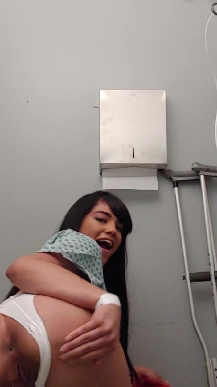 CamSoda: Busty Big Ass Quarantined Teen Almost Caught Masturbating in Hospital...