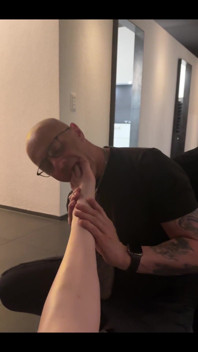 Look How Devotedly He Cares for My Feet!