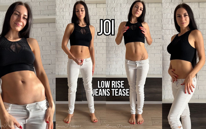 Princess Monica: JOI w Low Rise Dżinsy - Brzuch złośliwiec i spust odliczanie