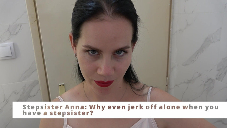 Anna Sky: Сводная сестра Анна увидела тебя дрочит и помогла тебе кончить