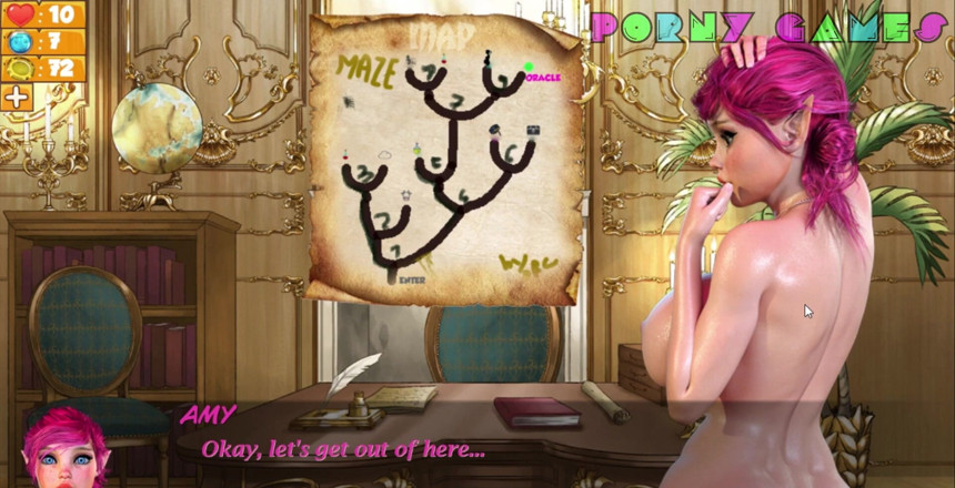 Porny Games: Zindan köleleri - elf prenses için şişman yarak