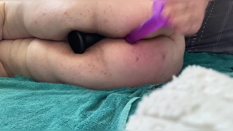 Real homemade BBW BBC porn: Товстушка, соло секс-іграшка, подвійне проникнення, стимулюючи мій клітор