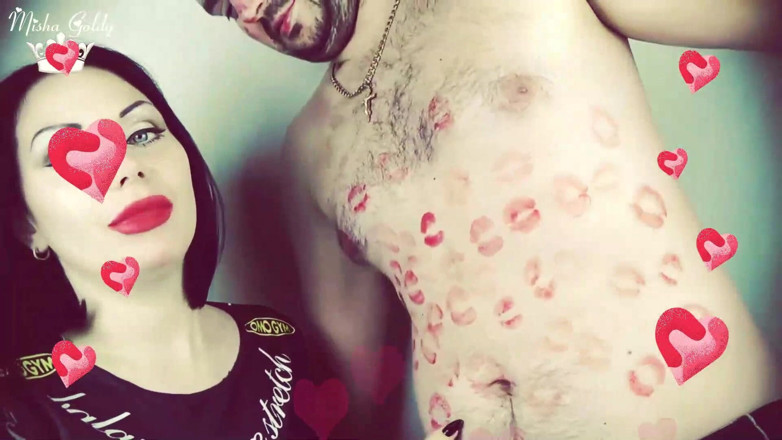 Goddess Misha Goldy: Valentines - compilação de beijos no rosto e corpo!