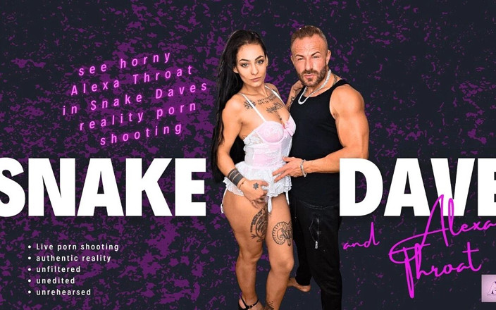 Snake Dave in VR 3D live porn shooting: Bakom linsen Alexa Throat möter orm Dave