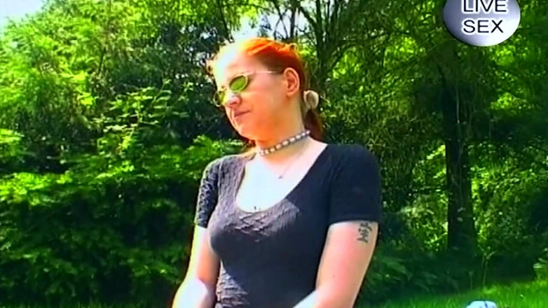 ORGASMX: Redhead Babe Sucks Throbbing Cock Outdoors and Fingers Dripping Pussy