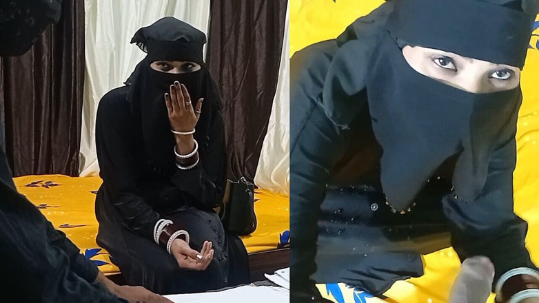 Dearshivani: Fată drăguță în voal hijab care se joacă cu pula ofițerului...