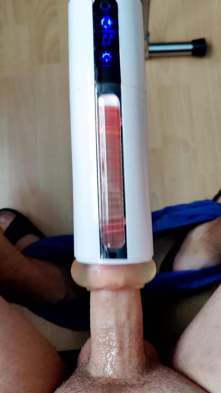 One2chris: Wibrujące selfsucking fleshlight cipki Zamontowane na Hismith Fucking Machine, I...