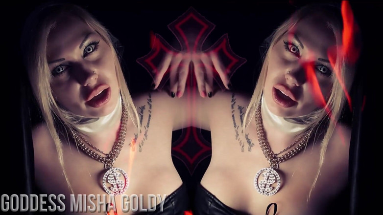 Goddess Misha Goldy: Ты будет в аду, если я твоя причина дрочить