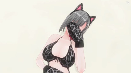H3DC: 3d 成人动漫 neko 女孩有一个华丽的高潮和做 ahegao