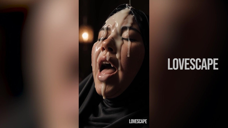 Lovescape: Arabisk prinsessa knullad vild - slutar med klibbig ansikts belastning