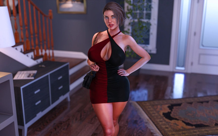 Gaming Anurag: 第一次和我的热辣熟女继母约会 - 3D 成人动漫色情 - 圣县的生活