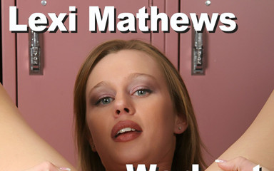 Edge Interactive Publishing: L'entraînement, strip-tease, masturbation avec un gode rose de Lexi Mathew