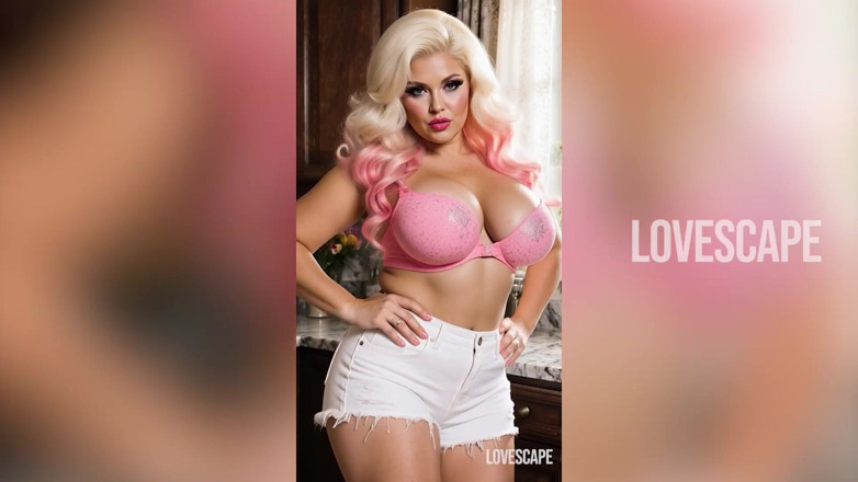 Lovescape: विशाल स्तन सुनहरे बालों वाली milf(चोदने लायक मम्मी) जंगली हो जाती है - मलाईदार विस्फोट खत्म (ai जनरेट)