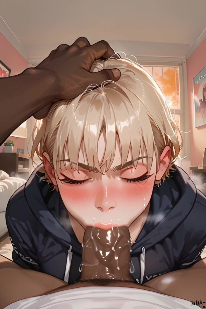 Cuteengine: Миниатюрная крошка глубоко заглатывает большой черный член