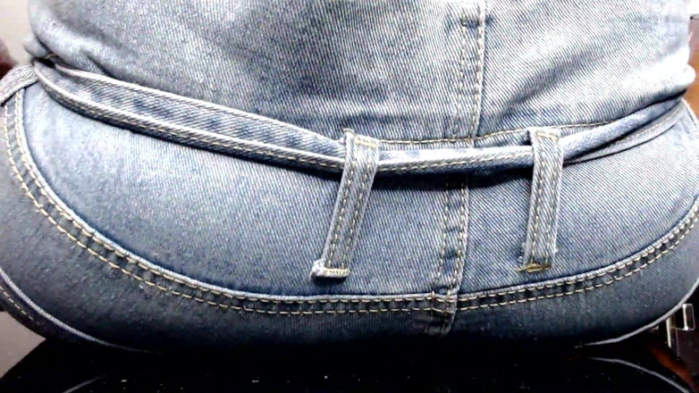Maeling: Winziger mann ruiniert in jeans, arsch-fick mit riesenarsch, unwissend
