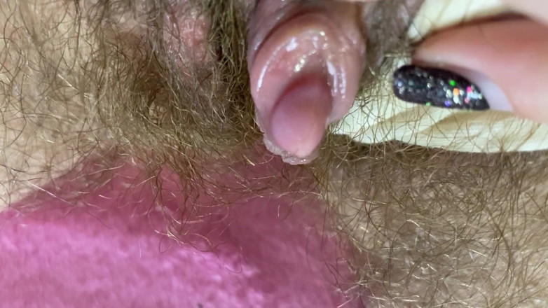 Cuteblonde666: Primo piano estremo masturbazione figa pelosa grande clitoride sgrillettamento